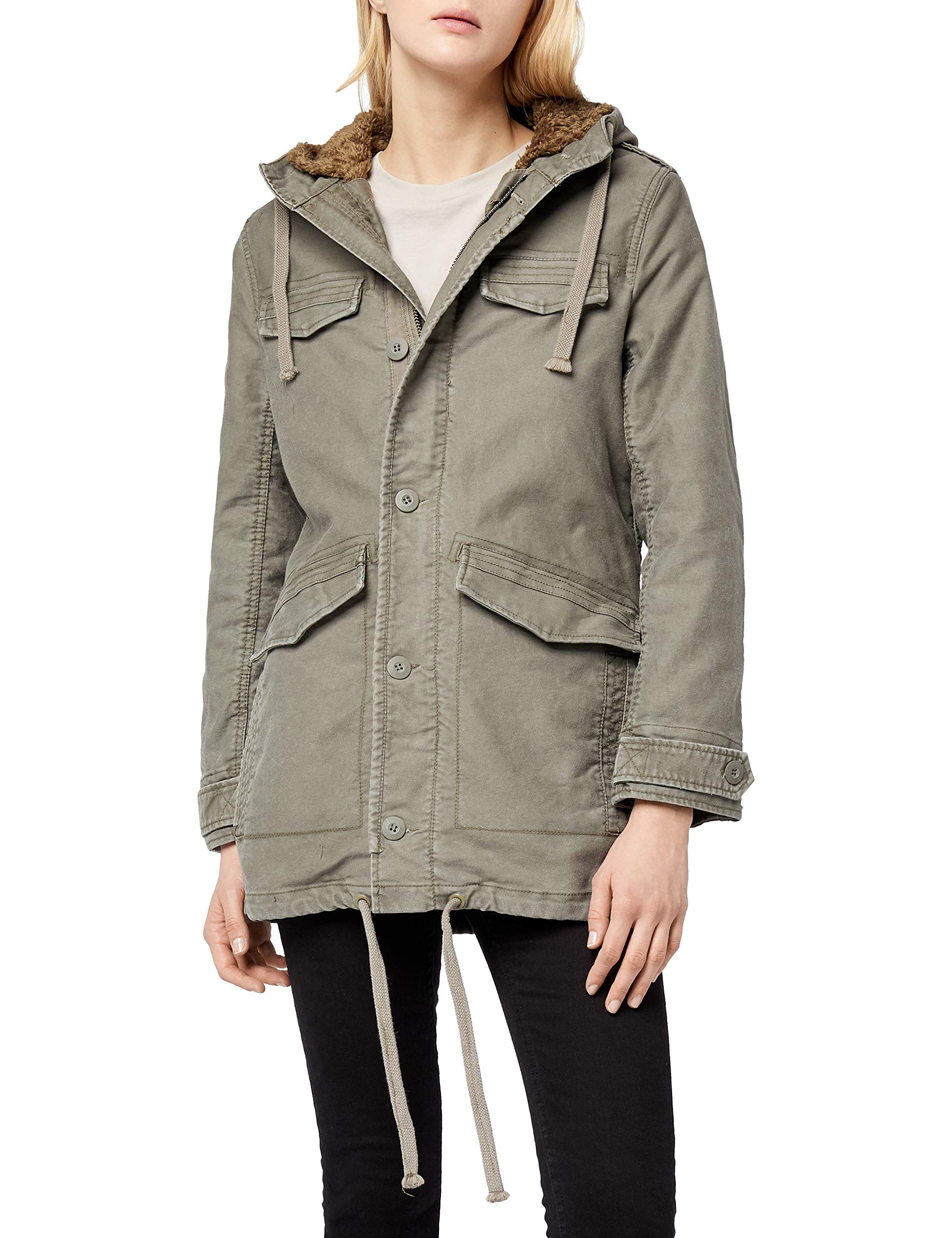 Brandit Damen Haley Parka Grun Olive 1 Medium Glami De