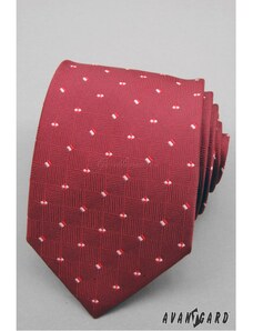 Avantgard Rote Krawatte mit kleinen Quadraten