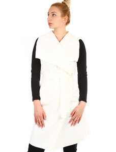 Glara Women's winter long vest with belt