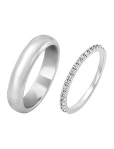 Eppi Eternity-Ring mit Diamanten und halbrunder Ring Otila