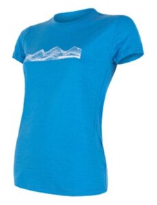 Damen T-Shirt Sensor Merino Active PT Gebirge Kurzarm blue 18100019