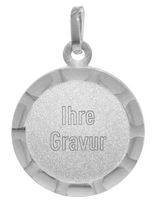 trendor Gravur-Anhänger 925 Silber Ø 16 mm 73938