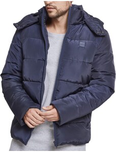 Urban Classics Herren Hooded Puffer Jacket with Quilted Interior Jacke, Navy, M