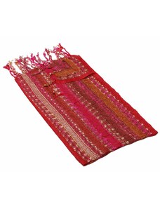 Pranita Viskoseschal gestreift braun-rot-rosa