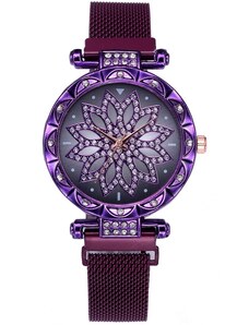 IZMAEL Magnetische Uhr Tinsel - Violett KP5085