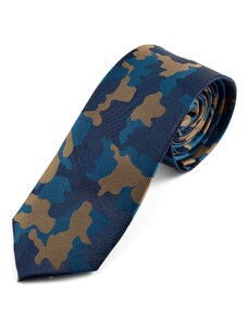 Tailor Toki Blau-braune Camouflage Krawatte