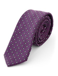 Tailor Toki Lilafarbene Krawatte mit stylischem Muster