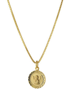 trendor Halskette für Kinder Engel Gold 585 (14 Karat) Vergoldete Kette 75325