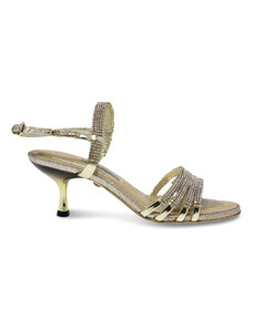 Sandalen mit Absatz Alberto Venturini GIOIELLO aus Kristall Gold
