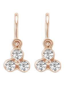 Eppi Goldene Ohrringe für Kinder mit Diamanten Jasmine
