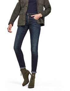 G-STAR RAW Damen Lynn Zipper Mid Waist Skinny Jeans, Mehrfarben (vintage dk aged cobler D12372-8968-A171), 25W / 32L