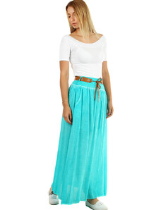 Glara Romantic long skirt with belt