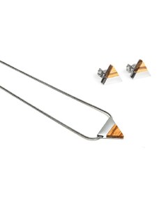 BeWooden Earrings & Necklace Lini Set