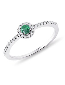 Luxuriöser Smaragdring mit Diamant KLENOTA K0153032