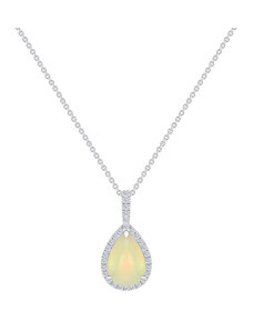 Eppi Luxuriöser Anhänger mit weißem Opal und Diamanten Gale
