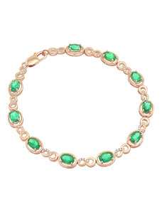 Eppi Armband mit Smaragden aus Roségold mit Diamanten Tarak