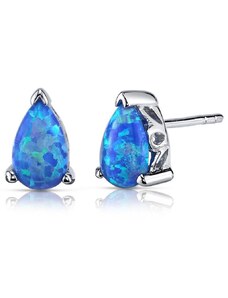 Eppi Silberne Ohrringe mit blauen Opalen Nandika