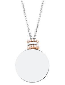 s.Oliver Damen-Kette Halskette Silber 925 Bicolor Zirkonia 2027611