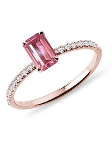 Ring mit Turmalin und Diamanten aus Roségold KLENOTA K0752024