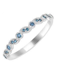 Eppi Ring aus Gold mit blauen Diamanten halbbesetzt Sango