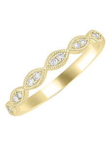 Eppi Zarter Ring aus Gold mit Diamanten halbbesetzt Talita