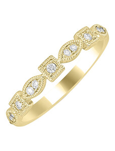 Eppi Goldener Eternity-Ring mit weißen Diamanten Hadya