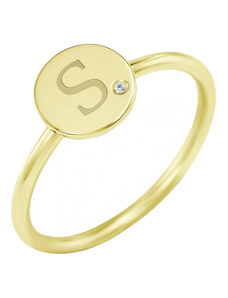 Eppi Ring aus Gold mit Diamant und Gravur Narik