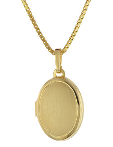 trendor Medaillon mit Damen-Kette Gold auf Silber 75727