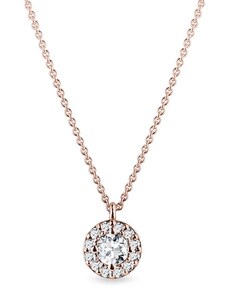 Originelle Halskette mit Diamant in Roségold KLENOTA K0153064