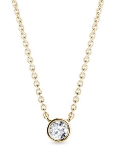 Halskette mit Bezel Diamant aus Gelbgold KLENOTA K0469013
