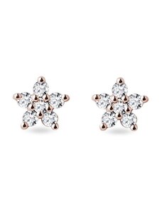 Stern-Ohrringe mit Diamant aus Roségold KLENOTA K0739044