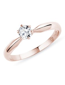 Verlobungsring aus Roségold mit Diamant im Brillantschliff KLENOTA K0191244
