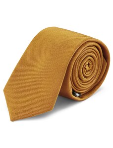 Bohemian Revolt Goldfarbene Seidentwill Krawatte 6cm
