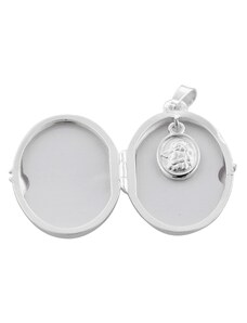 trendor Medaillon mit Engel-Einhänger und Halskette Silber 925 39664-50, 50 cm