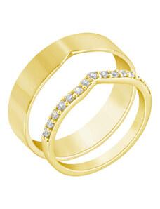 Eppi Goldene Eheringe mit Diamanten Marveille