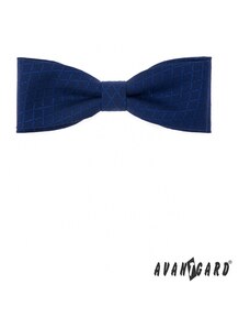 Avantgard Dunkelblaue Herrenfliege aus Baumwolle mit blauem Muster