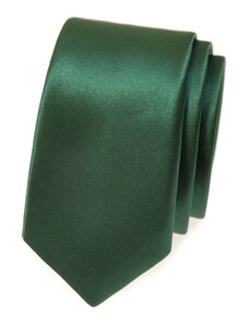 Avantgard Dunkelgrüne schmale Krawatte