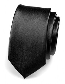 Avantgard Schmalle Krawatte glänzend schwarz