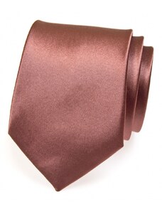 Avantgard Krawatte einfarbig braun mit Glanz