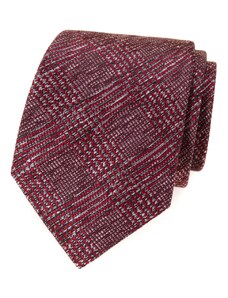 Avantgard Herren Krawatte mit rot-grauem Muster