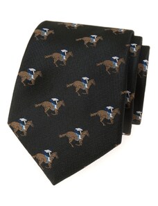 Avantgard Schwarzer Krawatte mit Rennpferd
