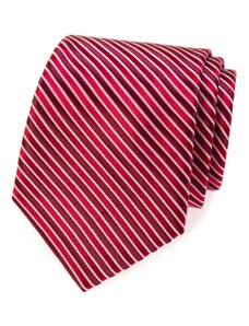Avantgard Rote Krawatte mit Bordeaux Streifen