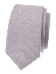 Avantgard Graue schmale Krawatte