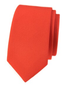 Avantgard Schmale Herren Krawatte in mattem Orange