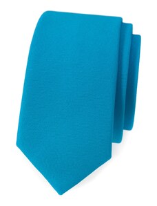 Avantgard Schmale Krawatte in mattem Türkis