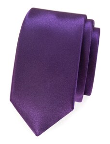 Avantgard Glatte violette Slim-Krawatte