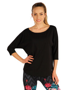 LITEX Damen Funktionelle T-Shirt, mit 3/4 Ärmeln. 5B361, schwarz