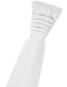 Avantgard Weiße französische Krawatte mit glänzenden Ornamenten