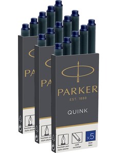 Tintenpatronen PARKER, 5/1 Blau (set 3*5=15 Stück)