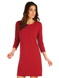 LITEX Damen Kleid mit 3/4 Ärmeln. 7A017, rot
